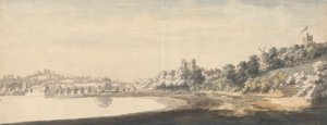 De brug en het kasteel bij Rochester door Jonathan Skelton