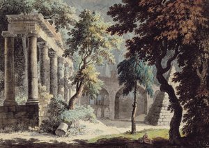 De Tempel van Saturnus (Romeinse Ruïnes) door Jonathan Skelton