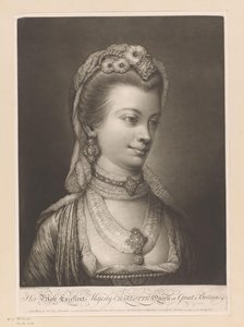 Portret van Charlotte van Mecklenburg door Jonathan Spilsbury