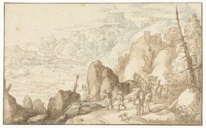 Landschap met reizigers door Joos de Momper (II)