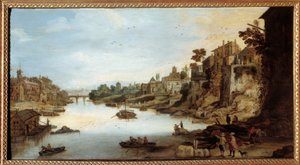 Uitzicht op de Tiber in Rome
