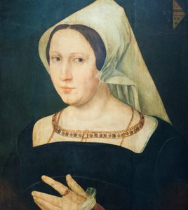 Anna van Spangen, vrouw van Adriaen van der Goes door Joos van (after) Cleve