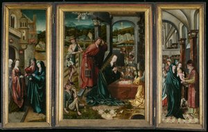 Drieluik van Bethlehem door Joos van (attr. to) Cleve
