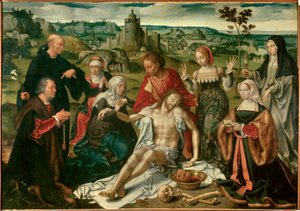 Altaarstuk van de rouw om Christus door Joos van Cleve