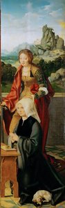 Vroeg-Nederlandse kunst: met schenker (gevleugeld altaar, rechter paneel) door Cleve, Joos van (ca. 1485-1540), ca. 1530