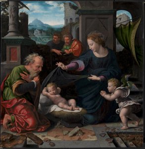 De Heilige Familie door Joos van Cleve