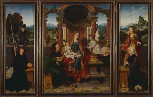De Heilige Familie, ca. 1530, triptiek