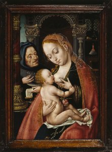 De Heilige Familie, ca 1523-1530 door Joos van Cleve Circle of .