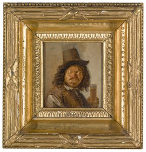 Portret van een man die een drankje vasthoudt door Joos van Craesbeeck
