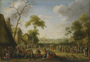 Dorpsscène, 1637 door Joost Cornelisz. Droochsloot