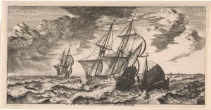 Een loodsman komt aan boord van een schip Postkaart door Joost van Geel