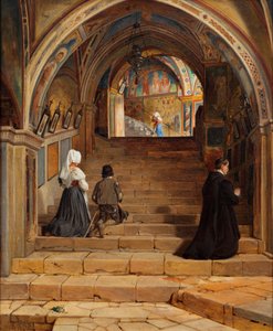 La Scala Santa bij het klooster San Benedetto nabij Subiaco door Jorgen Roed