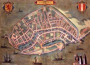 Kaart van Dordrecht, uit 