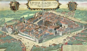 Kaart van Leipzig, uit 