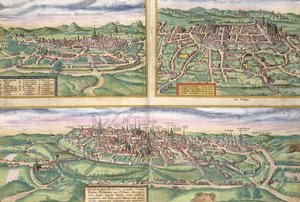 Kaart van Montpellier, Tours en Poitiers, uit 