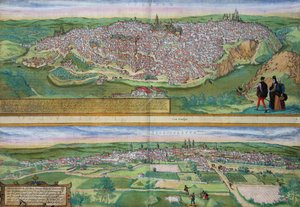 Kaart van Toledo en Valladolid, uit 
