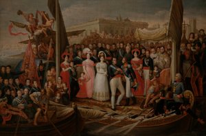 Ferdinand VII ontscheept in Puerto de Santa María