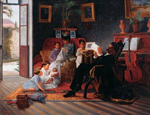 Scène van de Familie van Adolfo Pinto
