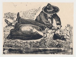 Francisco Guerrero, de vestenmaker en moordenaar, die een vrouw vermoordt, ca. 1905-1910