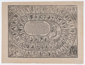 Het ganzenbordspel, ca. 1900-1910 door José Guadalupe Posada