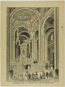 Interieur van de collegiale kerk van Guadalupe