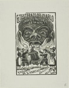 De duivel stoot met zijn hoofd door José Guadalupe Posada