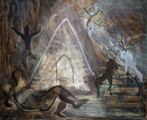 FIGUREN EN HERTEN door José Moreno Villa