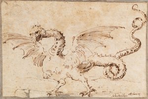 Studie van een draak, 1620s door José Ribera de