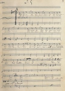 Origineel manuscript van romance voor tenor van de zarzuela, "Alma de Dios", door Jose Serrano (1873-1941) door José Serrano