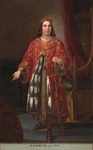 Portret van koning Sancho III van Castilië door José Castelaro y Perea
