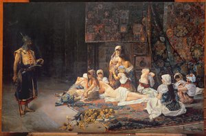 In de Harem, 1884 door Jose Gallegos Arnosa
