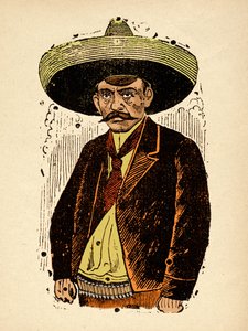 Mexicaanse Revolutie - Emiliano Zapata, ca. 1910-1912 door José Guadalupe Posada