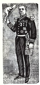 Portret van Porfirio Diaz (1828-1915), president van de Republiek Mexico (xylografie door Jose Guadalupe Posada) door José Guadalupe Posada