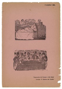 Separacion del Cuerpo y del Alma (gravure) door José Guadalupe Posada
