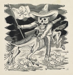 De Grote Schedel van Emiliano Zapata door José Guadalupe Posada