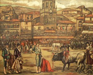 Stierenvechten in Ronda door Jose Gutierrez Solana