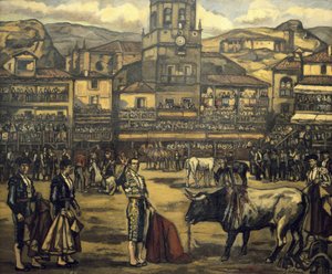 GUTIERREZ SOLANA, Jose (1886-1945). Stierenvechten in Ronda (Capea en Ronda) door Jose Gutierrez Solana