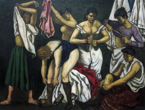 GUTIERREZ SOLANA, Jose (1886-1945). Vrouwen die zich uitkleden. 1933. Hedendaagse kunst. Privécollectie