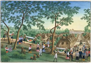 Uitstapje naar het Antipolo Fiesta, uit "Het Febus Album van Zichten In en Rond Manilla", ca. 1845