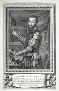 Portret van Garcilaso de la Vega. 1791. Tekening door Jose Maea, burijngravure door Bartolome Vazquez. Ets. door Jose Maea
