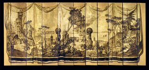 Visie Mediterranea, elfbladig scherm, ca. 1925