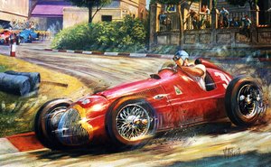 Juan Manuel Fangio, Calles de Pescara door Jose Maria Villafuerte