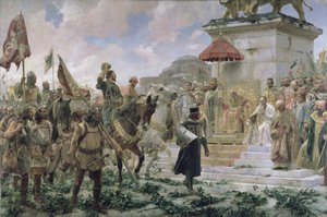 De aankomst van Roger de Flor (1280-1307) in Constantinopel in 1303 met 8000 
