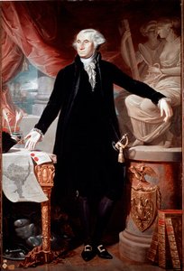 Portret van de President van de Verenigde Staten George Washington (1732-1799) Schilderij door Giuseppe Perovani (1765-1835) Madrid, Academia de San Fernando door José Perovani