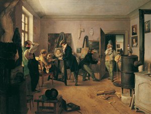 De scholierenkamer door Josef Danhauser