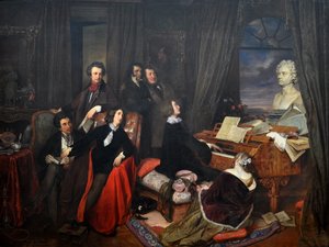Franz Liszt fantaseert aan de piano