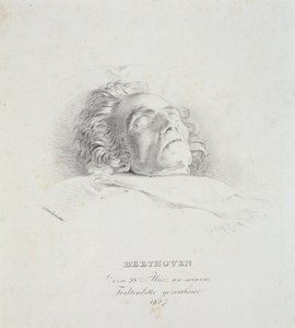 Ludwig van Beethoven (1770-1827) op zijn sterfbed, 28 maart 1827 door Josef Danhauser