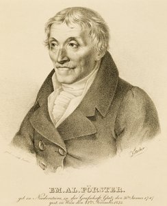Portret van Emanuel-Aloys Forster (1748-1823), componist en leraar contrapunt door Josef Eduard Teltscher