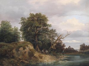 Duits: visser aan de rivier