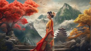 Droomachtige scène Japans 03